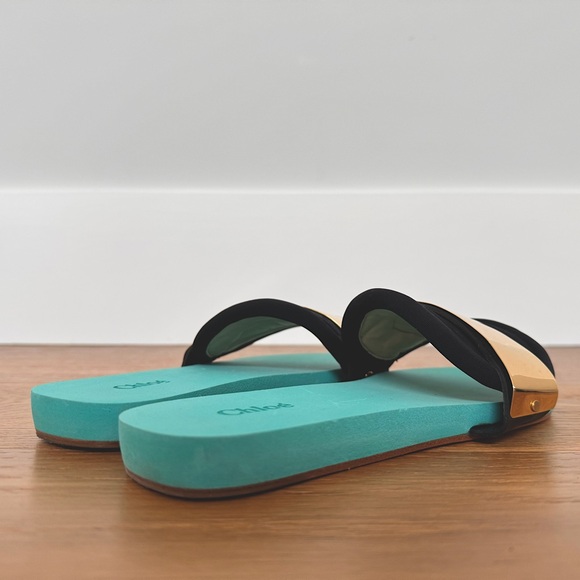 Chloé Embellished Neoprene Slides, EU39 - Picture 4 of 13